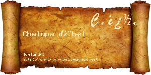 Chalupa Ábel névjegykártya