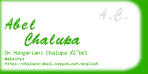 abel chalupa business card